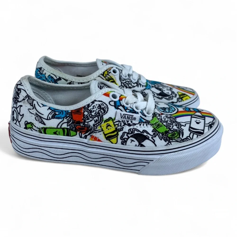 Vans Kids UNISEX Crayola DIY/Sketch Your Way Skate Shoe Size 12 EUC (S681)